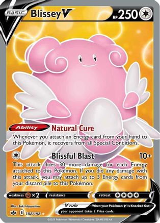 Blissey V (Full Art) 182/198 - [SWSH06 Chilling Reign] Holofoil
