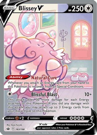 Blissey V (Alternate Full Art) 183/198 - [SWSH06 Chilling Reign] Holofoil