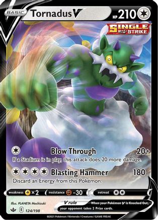 Tornadus V (124/198) [Épée et bouclier : Chilling Reign] 