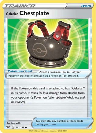 Galarian Chestplate (141/198) [Sword & Shield: Chilling Reign]