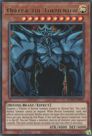 Obelisk the Tormentor (EGO1-EN001) - Egyptian God Deck: Obelisk the Tormentor Unlimited