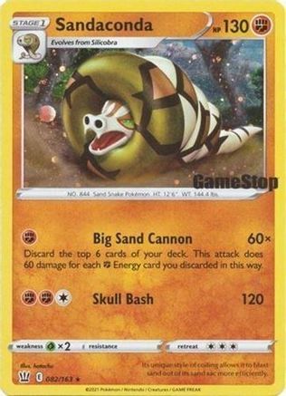 Sandaconda (082/163) (exclusivité Gamestop) [Épée et bouclier : styles de combat] 