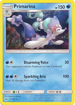 Primarina - 41/149 (Water Web Holo) 41 - [Miscellaneous Cards & Products] Holofoil