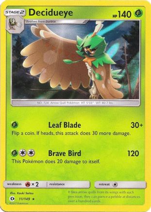 Decidueye (11/149) (Water Web Holo) [Soleil et Lune : Ensemble de base] 