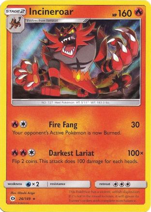 Incineroar (26/149) (Water Web Holo) [Soleil et Lune : Ensemble de base] 