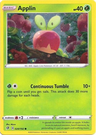 Applin (020/192) (Cosmos Holo) [Épée et Bouclier : Rebel Clash] 