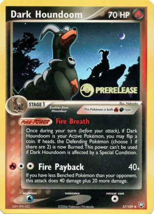 Dark Houndoom - 37/109 (Prerelease) - [Nintendo Promos] Holofoil