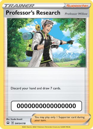 Recherche du professeur (SWSH178) (Code Pokémon Go) [Épée et Bouclier : Promos Black Star] 