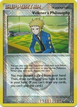 Volkner's Philosophy - 98/111 (Player Reward) - [League & Championship Cards] Reverse Holofoil