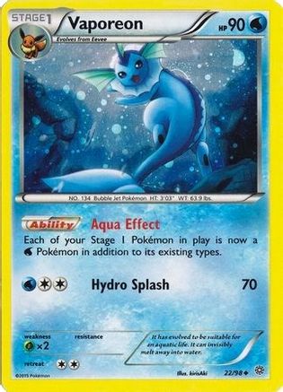 Vaporeon (22/98) (Cosmos Holo) [XY : Origines anciennes] 