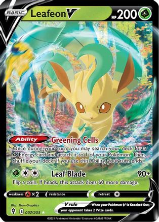 Leafeon V (007/203) [Épée et bouclier : ciel en évolution] 