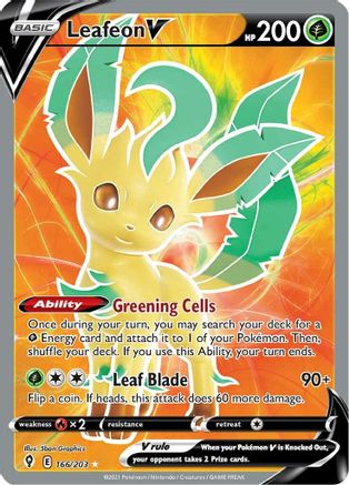 Leafeon V (166/203) [Épée et bouclier : ciel en évolution] 