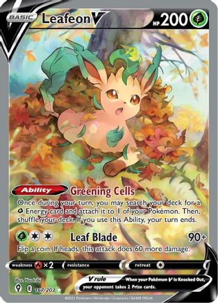 Leafeon V (167/203) [Épée et bouclier : ciel en évolution] 