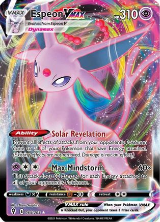 Espeon VMAX (065/203) [Épée et Bouclier : Ciels en évolution] 