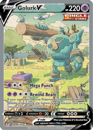 Golurk V (Alternate Full Art) 182/203 - [SWSH07 Evolving Skies] Holofoil