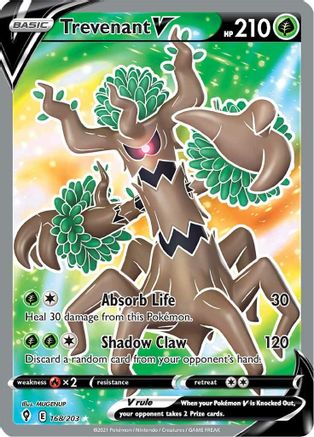 Trevenant V (Full Art) 168/203 - [SWSH07 Evolving Skies] Holofoil