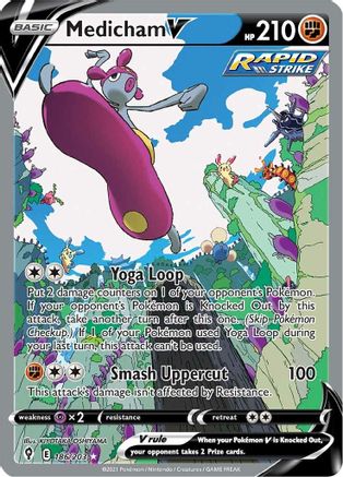 Medicham V (Alternate Full Art) 186/203 - [SWSH07 Evolving Skies] Holofoil