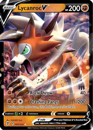 Lycanroc V (091/203) [Épée et Bouclier : Ciels en évolution] 