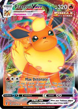 Flareon VMAX (018/203) [Épée et bouclier : ciel en évolution] 