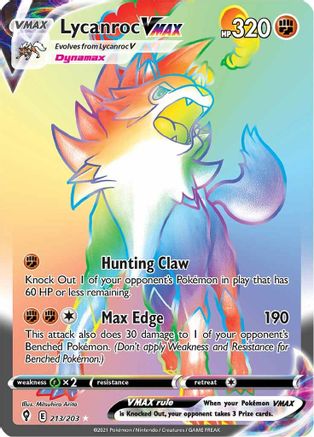 Lycanroc VMAX (213/203) [Épée et Bouclier : Ciels en évolution] 