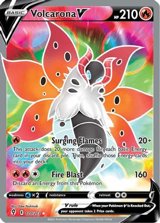 Volcarona V (Full Art) 170/203 - [SWSH07 Evolving Skies] Holofoil