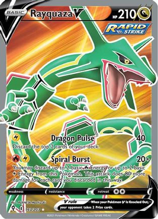 Rayquaza V (193/203) [Épée et bouclier : ciel en évolution] 