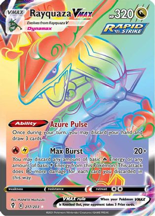 Rayquaza VMAX (Secret) 217/203 - [SWSH07 Evolving Skies] Holofoil
