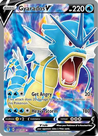 Gyarados V (Full Art) 171/203 - [SWSH07 Evolving Skies] Holofoil