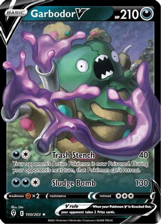 Garbodor V (100/203) [Épée et Bouclier : Ciels en évolution] 