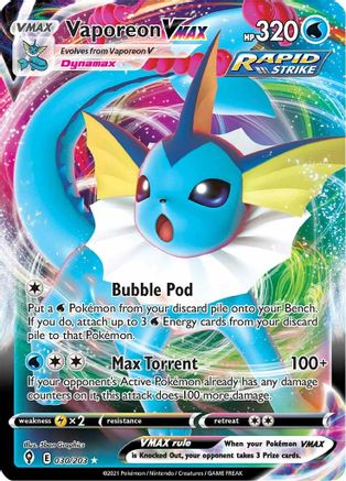 Vaporeon VMAX (030/203) [Épée et bouclier : ciel en évolution] 