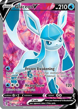 Glaceon V (174/203) [Épée et bouclier : ciel en évolution] 