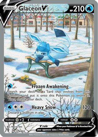 Glaceon V (175/203) [Épée et bouclier : ciel en évolution] 