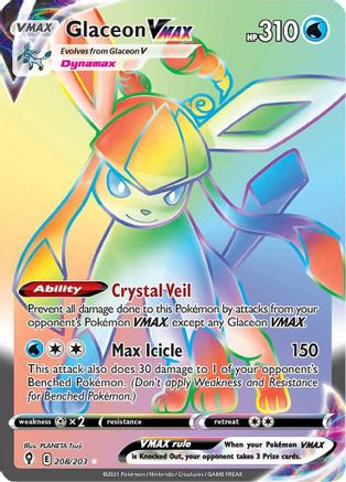 Glaceon VMAX (208/203) [Épée et bouclier : ciel en évolution] 