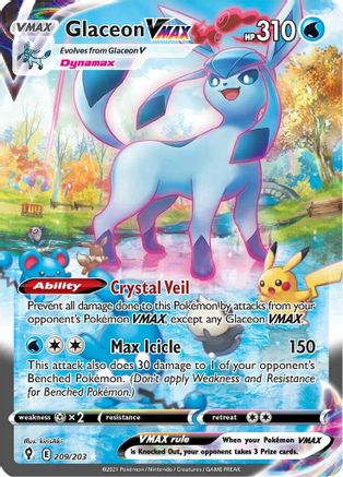 Glaceon VMAX (209/203) [Épée et bouclier : ciel en évolution] 