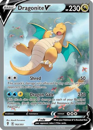 Dragonite V (Alternate Full Art) 192/203 - [SWSH07 Evolving Skies] Holofoil