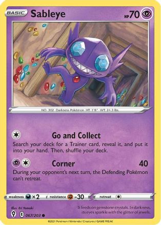 Sableye (067/203) [Épée et bouclier : ciel en évolution] 