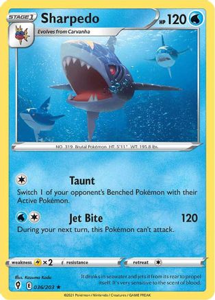 Sharpedo (036/203) [Épée et bouclier : ciel en évolution] 