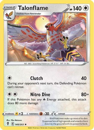 Talonflame (140/203) [Épée et bouclier : ciel en évolution] 