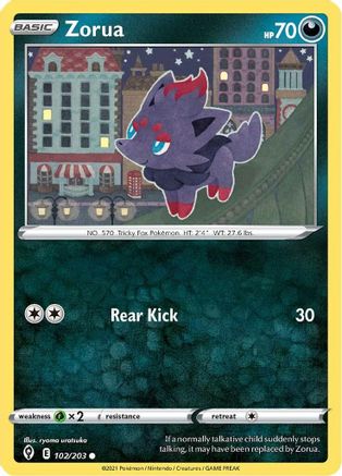 Zorua (102/203) [Épée et bouclier : ciel en évolution] 