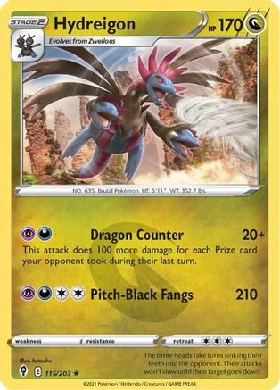 Hydreigon 115/203 - [SWSH07 Evolving Skies] Holofoil