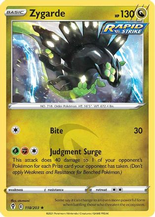 Zygarde (118/203) [Épée et Bouclier : Ciels en évolution] 