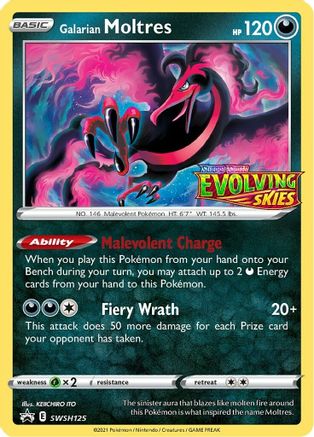 Galarian Moltres - SWSH125 (Prerelease) SWSH125/307 - [SWSH Sword & Shield Promo Cards] Holofoil