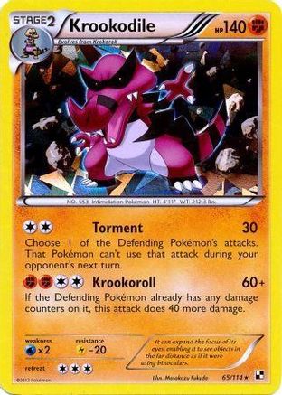 Krookodile (65/114) (Cracked Ice Holo) [Noir et Blanc : Ensemble de base] 