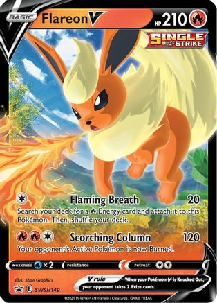 Flareon V (SWSH149) [Épée et Bouclier : Promos Black Star] 