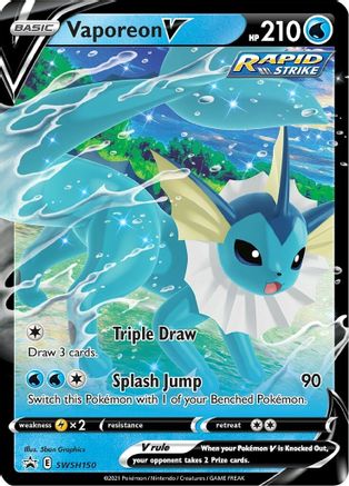 Vaporeon V - SWSH150 SWSH150/307 - [SWSH Sword & Shield Promo Cards] Holofoil