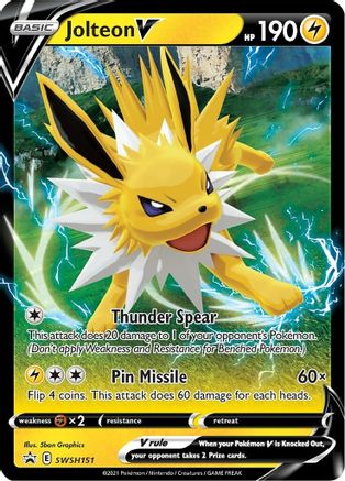 Jolteon V (SWSH151) [Épée et Bouclier : Promos Black Star] 