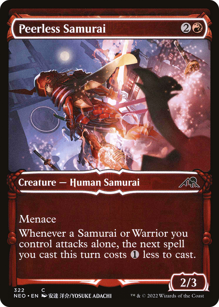 Peerless Samurai (NEO-322) - [Kamigawa: Neon Dynasty]: (Showcase)