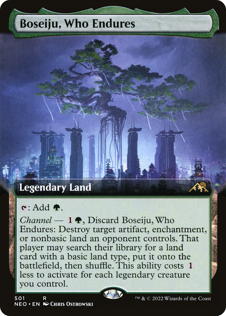 Boseiju, Who Endures (NEO-501) - [Kamigawa: Neon Dynasty]: (Extended Art)