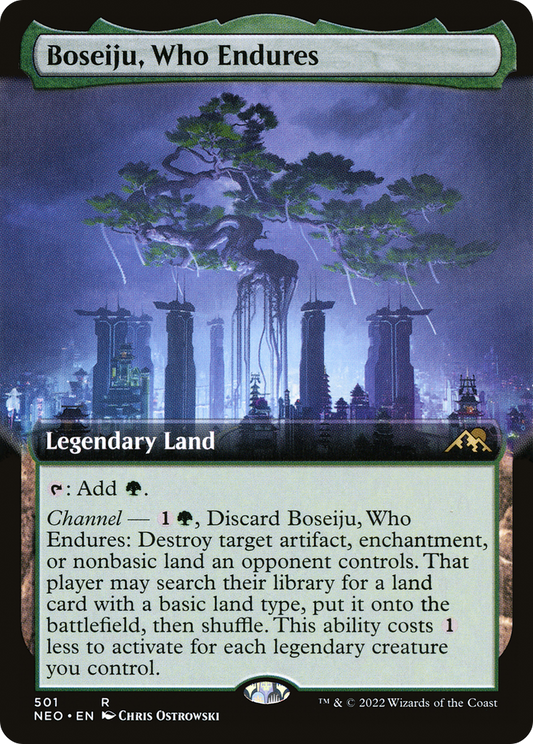 Boseiju, Who Endures (NEO-501) - [Kamigawa: Neon Dynasty]: (Extended Art)