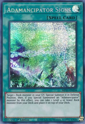 Signes Adamancipator [MP21-EN234] Prismatique Secret Rare 